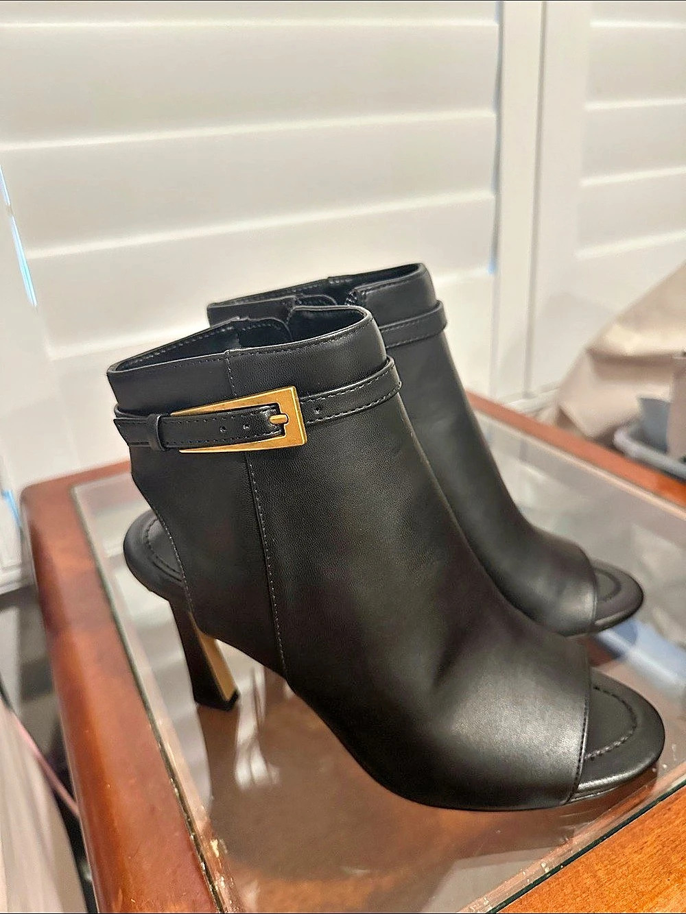 Jessica Simpson Black Peep Toe Heels US 8.5